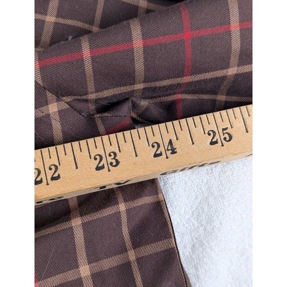 Brooks Brothers Mens Plaid Long Sleeve Button Casual Shirt Brown L Window Pane - Picture 6 of 8